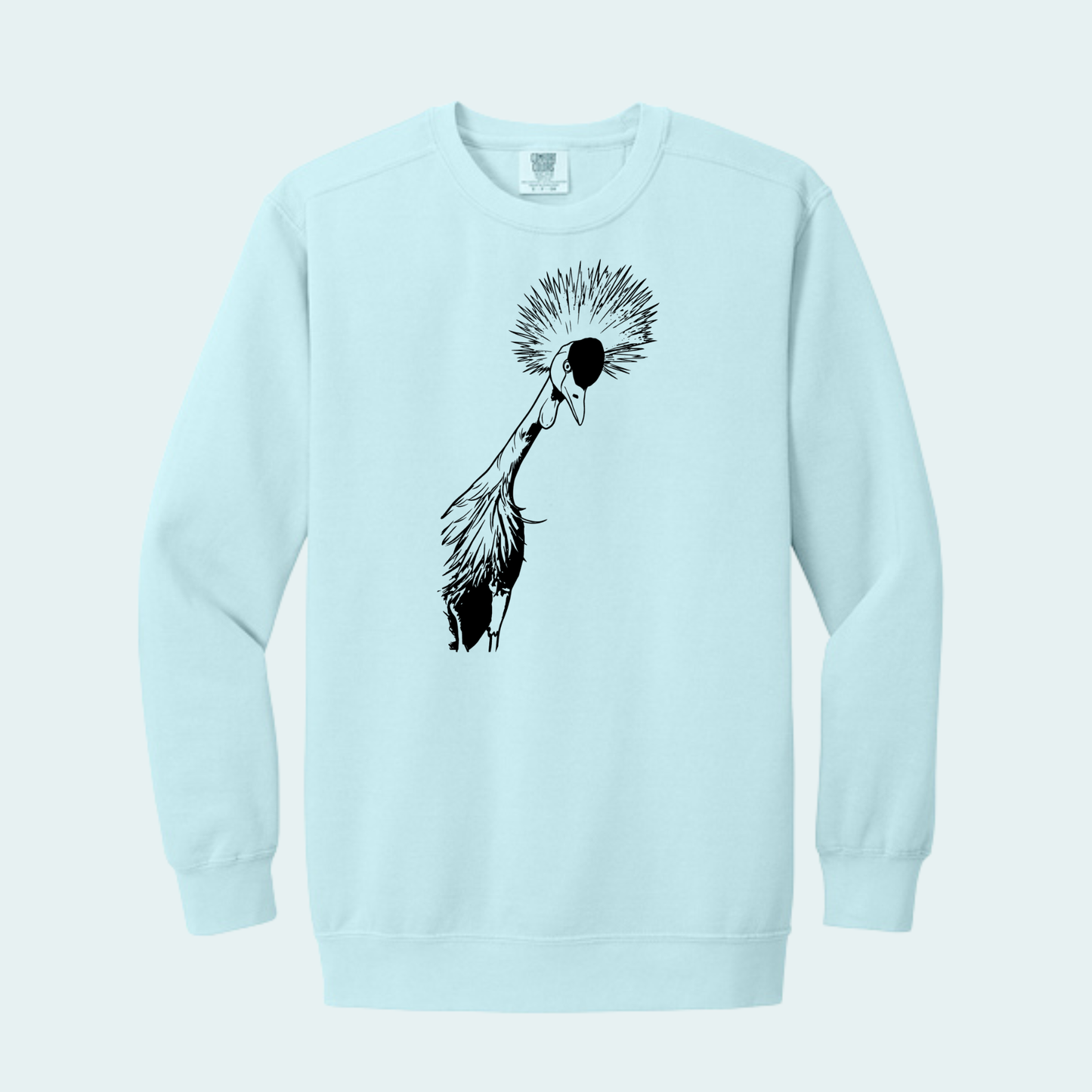 Grey Crowned Crane (Limited Edition for July) Comfort Color Crewneck