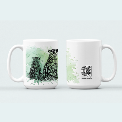 Two Jaguars -Fundraiser for Wild Cat Research and Management (Limited Edition for October) Mugs