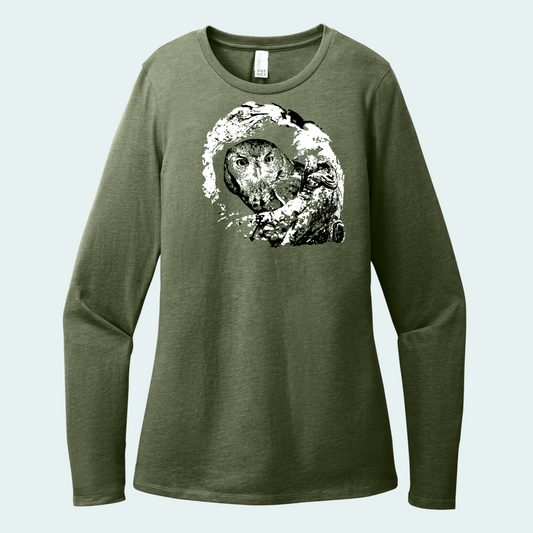 Sweet Pea - Eastern Screech Owl (Fundraiser) Women’s Long Sleeve Tee