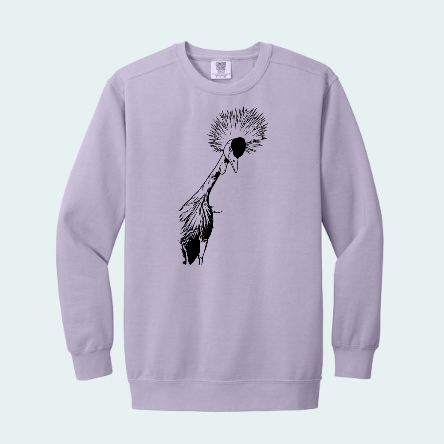 Grey Crowned Crane (Limited Edition for July) Comfort Color Crewneck