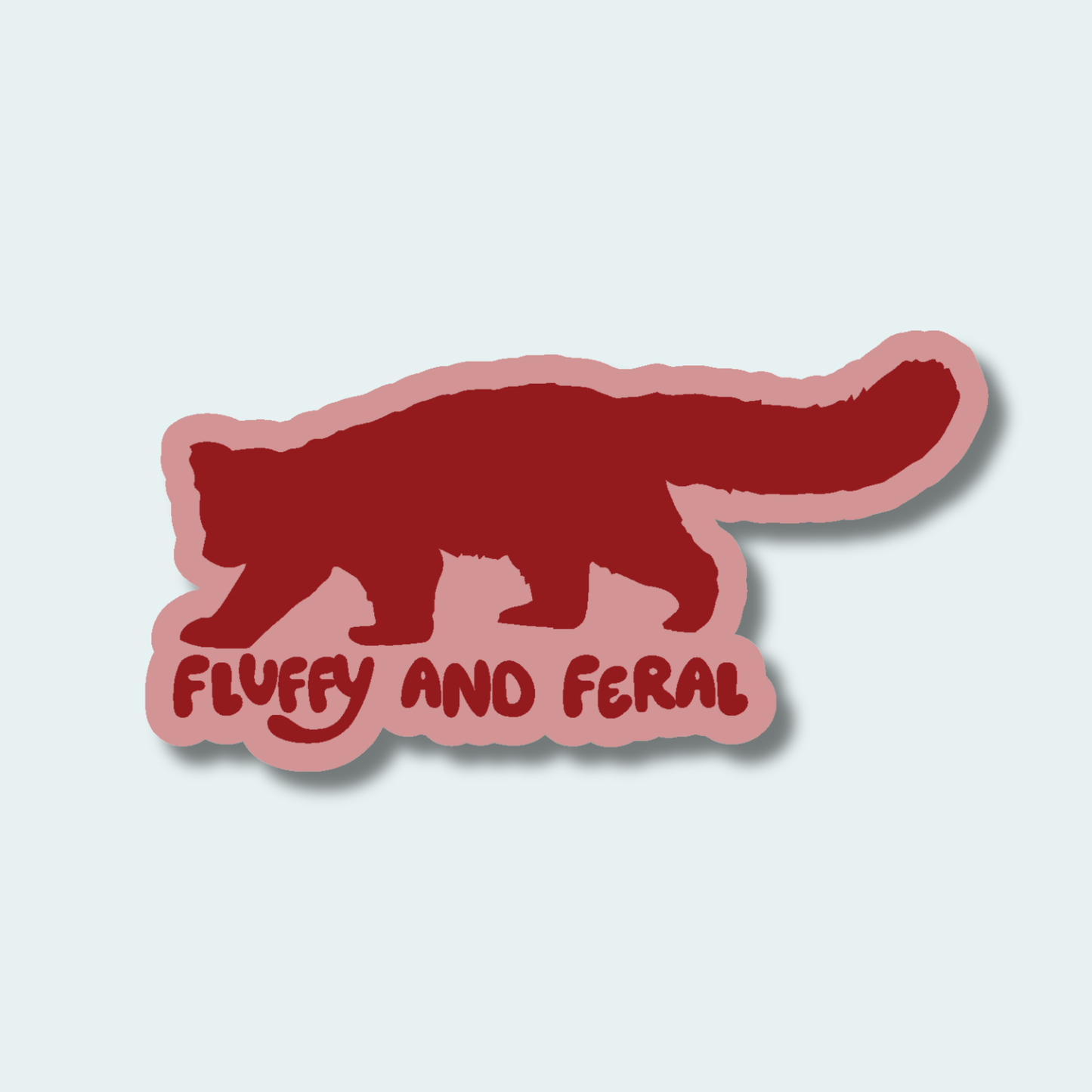 Fluffy and Feral - Red Panda - 4in Sticker