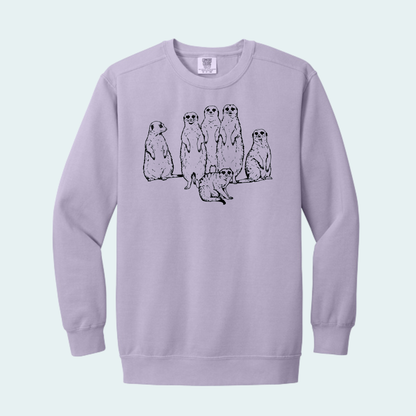 Meerkat Mob (Limited Edition for July) Comfort Color Crewneck