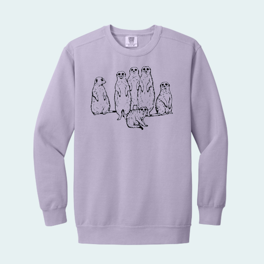Meerkat Mob (Limited Edition for July) Comfort Color Crewneck
