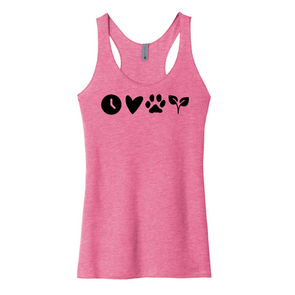 Clock, Heart, Paw, Leaf - Women's Tank