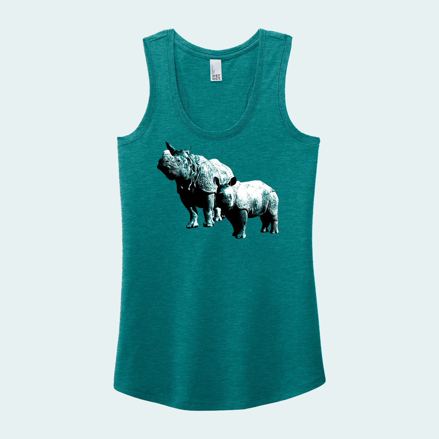 Rhino with Baby (Limited Edition for January) Women's Tank