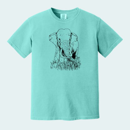 Asian Bull Elephant Fundraiser (Limited Edition for August) Unisex Comfort Color Tee