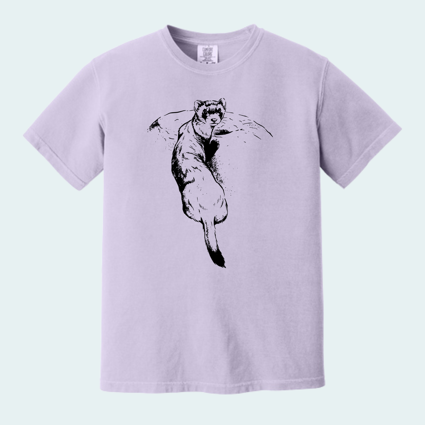 Black Footed Ferret (Limited Edition for September) Unisex Comfort Color Tee