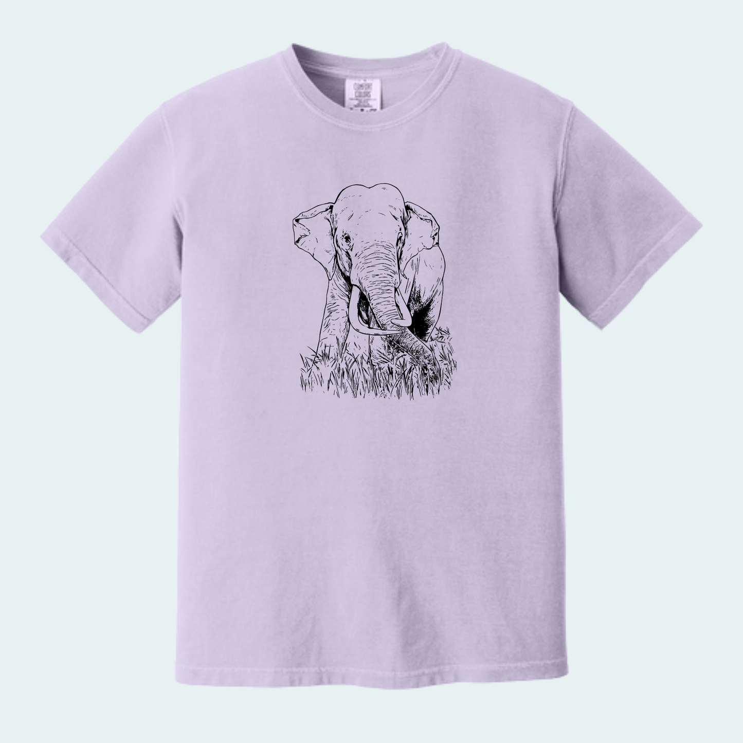 Asian Bull Elephant Fundraiser (Limited Edition for August) Unisex Comfort Color Tee