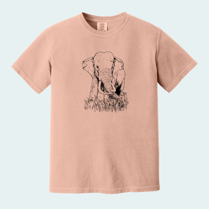Asian Bull Elephant Fundraiser (Limited Edition for August) Unisex Comfort Color Tee