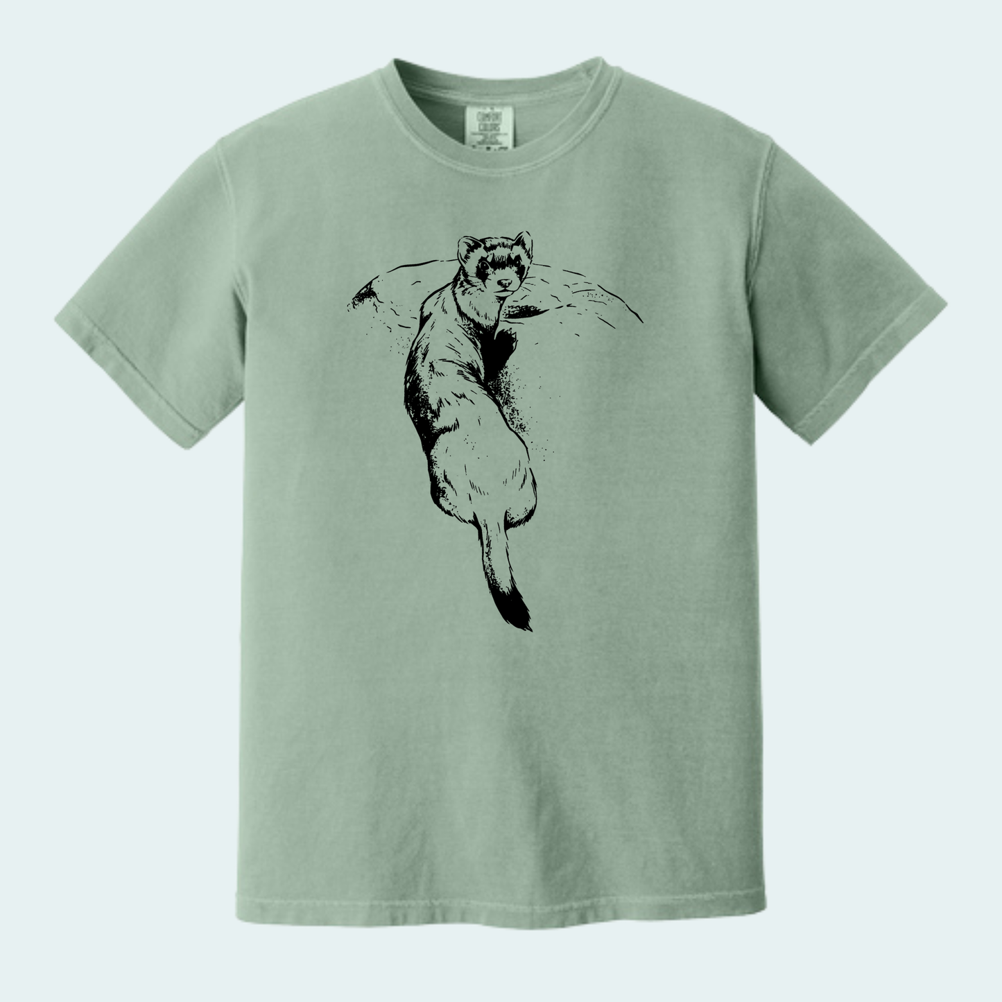 Black Footed Ferret (Limited Edition for September) Unisex Comfort Color Tee