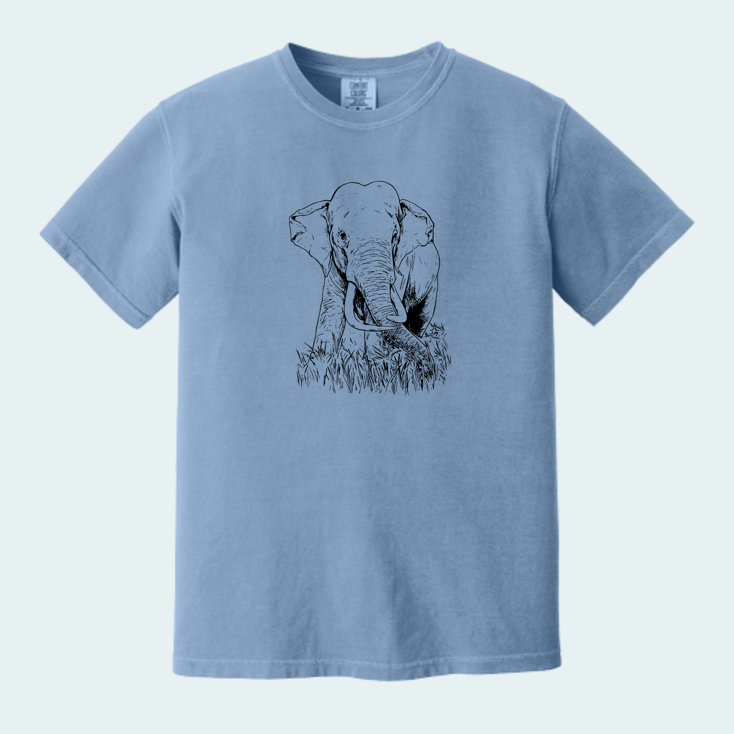 Asian Bull Elephant Fundraiser (Limited Edition for August) Unisex Comfort Color Tee