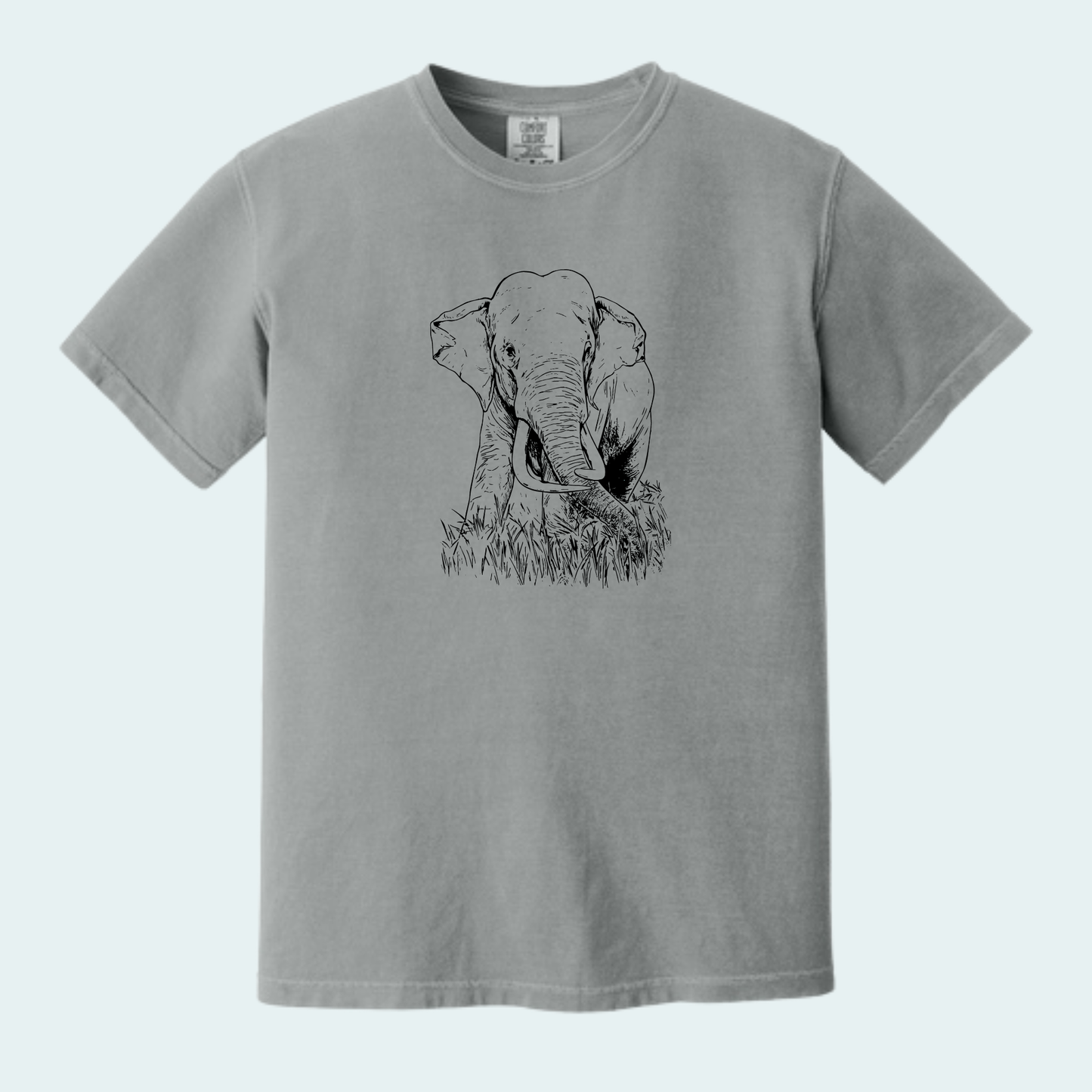 Asian Bull Elephant Fundraiser (Limited Edition for August) Unisex Comfort Color Tee