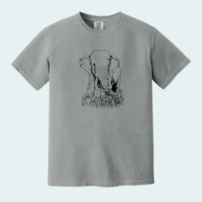 Asian Bull Elephant Fundraiser (Limited Edition for August) Unisex Comfort Color Tee