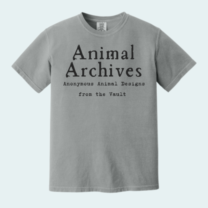 Animal Archives (Anonymous Animal Designs from the Vault) Unisex Comfort Color Tee