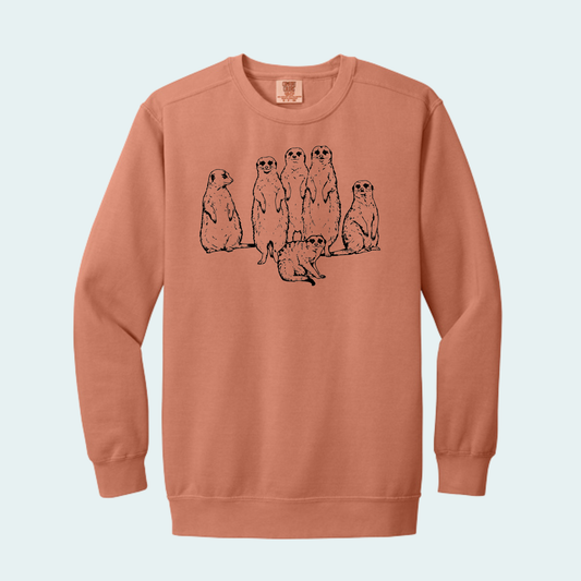 Meerkat Mob (Limited Edition for July) Comfort Color Crewneck