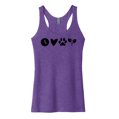 Clock, Heart, Paw, Leaf - Women's Tank