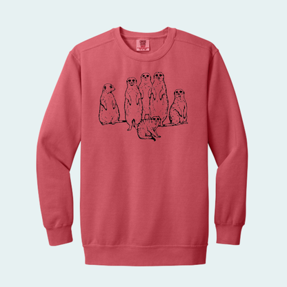 Meerkat Mob (Limited Edition for July) Comfort Color Crewneck