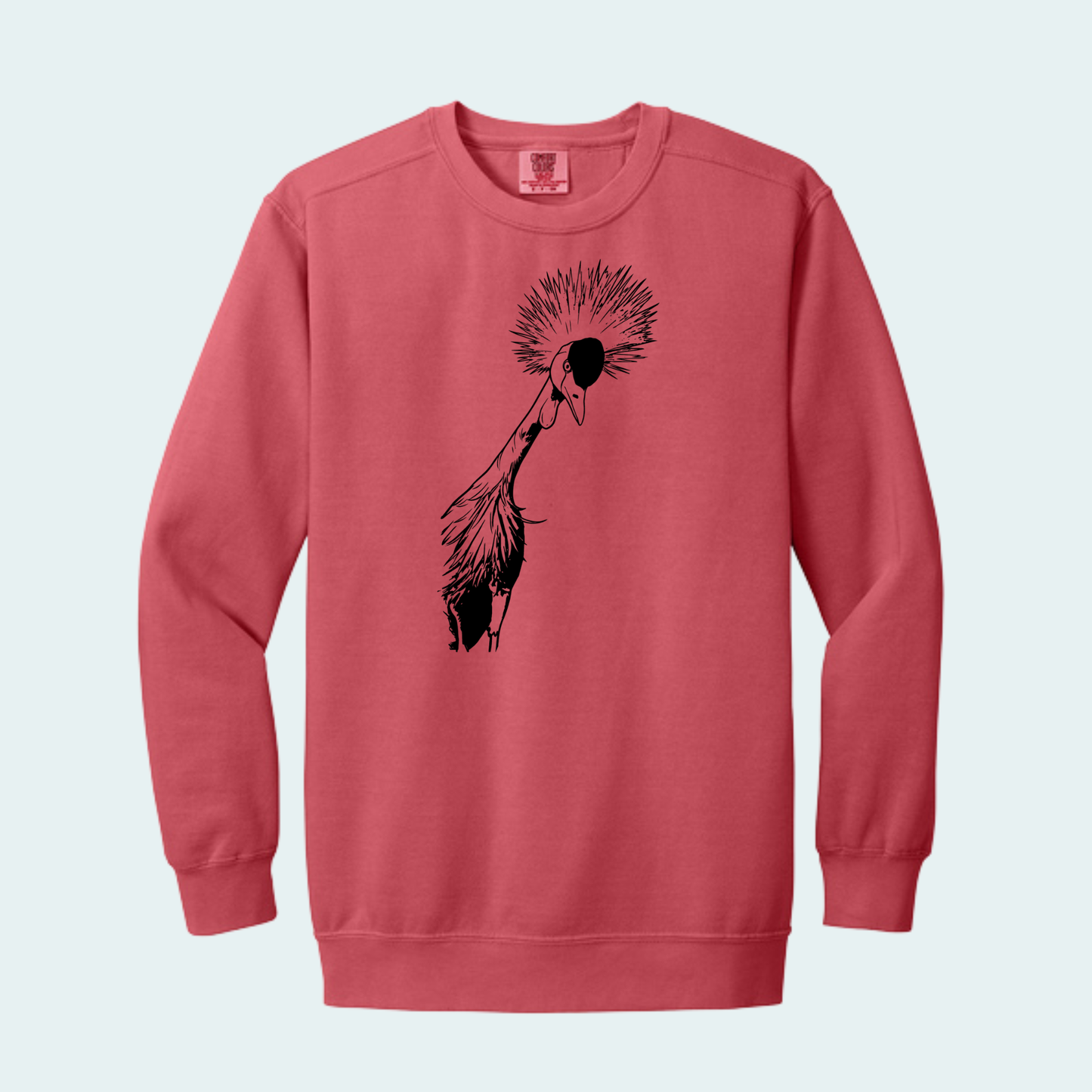 Grey Crowned Crane (Limited Edition for July) Comfort Color Crewneck