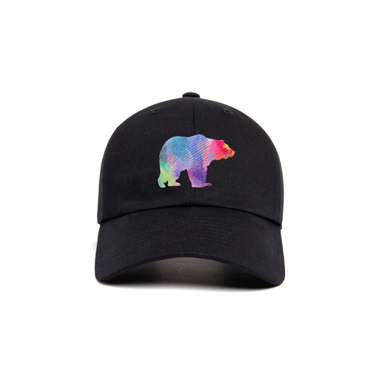 Brown Bear Rainbow Embroidery - Hat