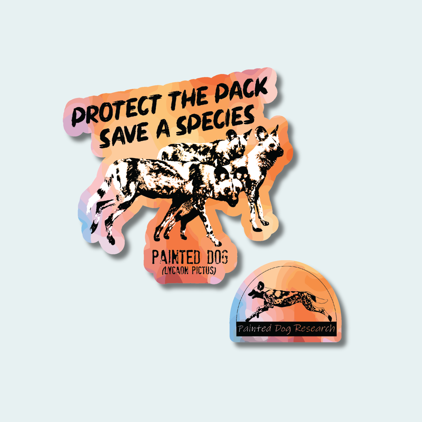 Painted Dog Research Fundraiser (Limited Edition for January) 4in & 2in Sticker