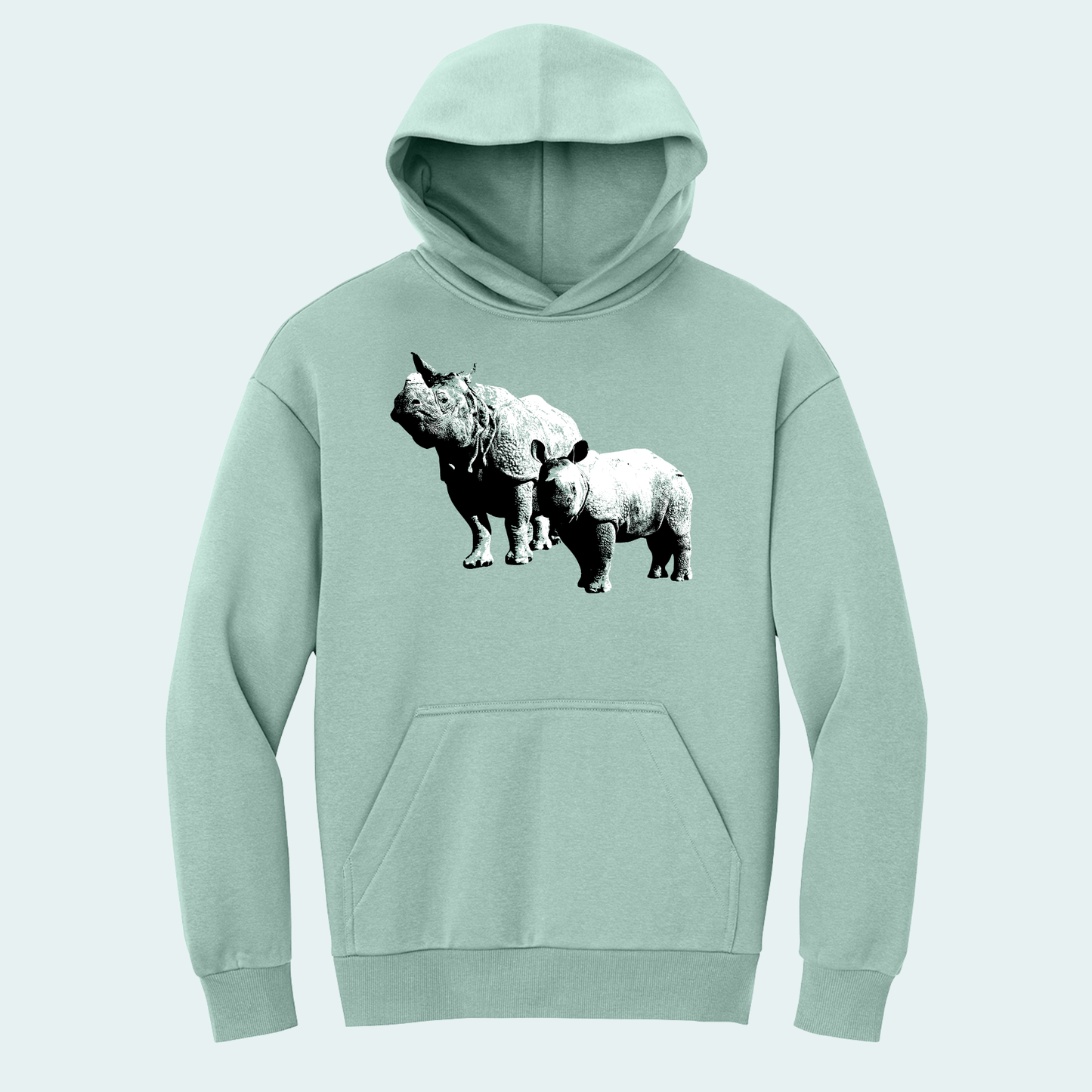 Rhino with Baby (Limited Edition for January) Heavy Hoodie