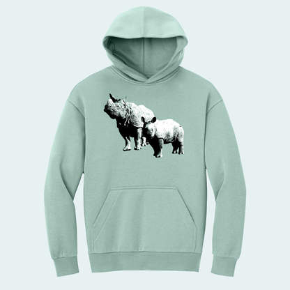 Rhino with Baby (Limited Edition for January) Heavy Hoodie