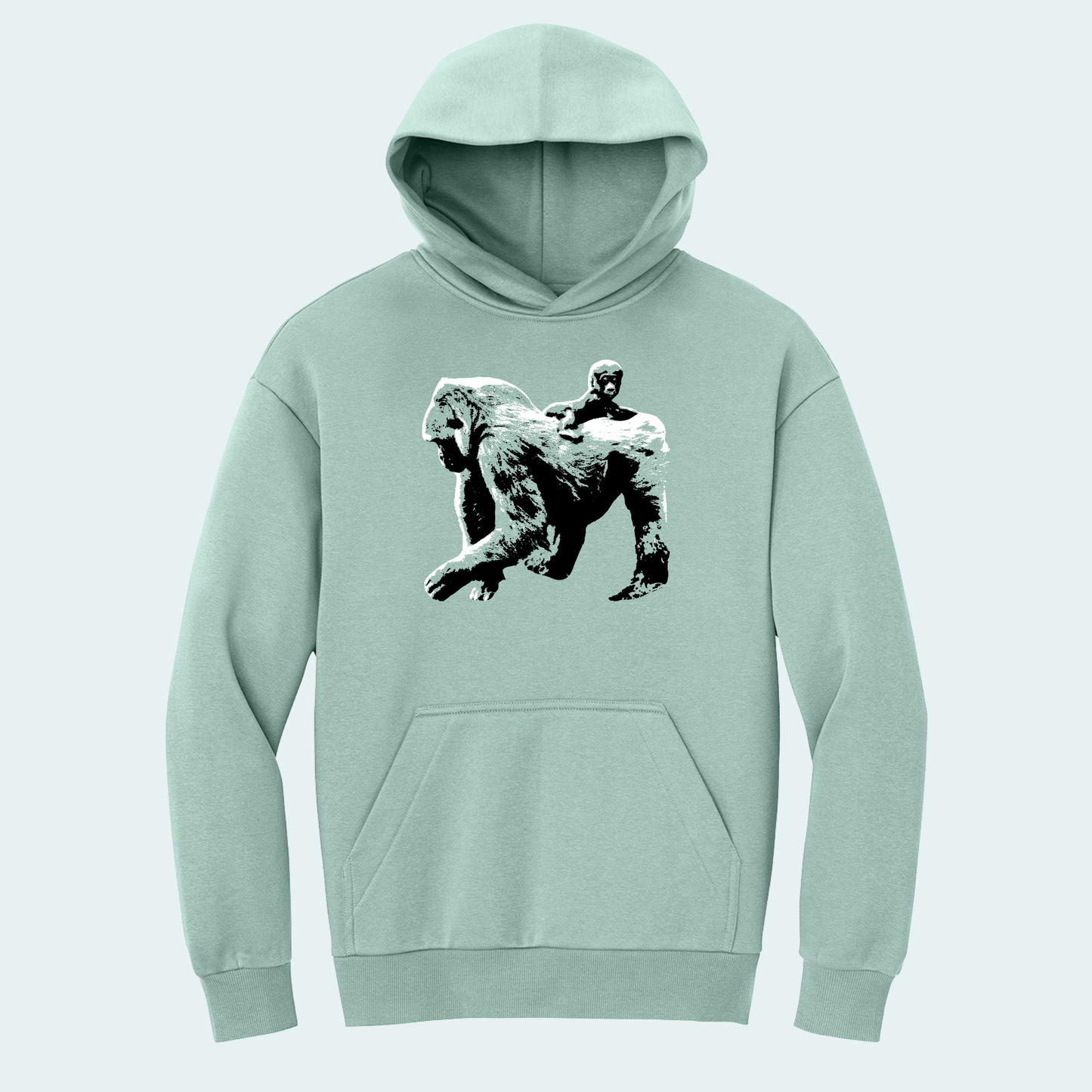 Gorilla with Baby (Limited Edition for January) Heavy Hoodie