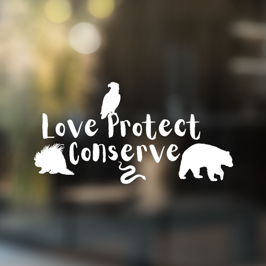 Morsa - Love Protect Conserve - Calcomanía de vinilo