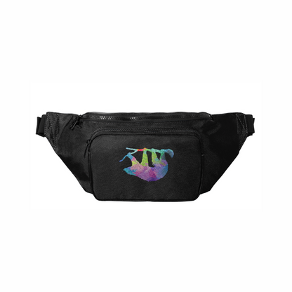 Sloth Rainbow Embroidery - Crossbody Hip Bag