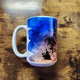 Bobcat Blue Orange Background - 15oz Mug