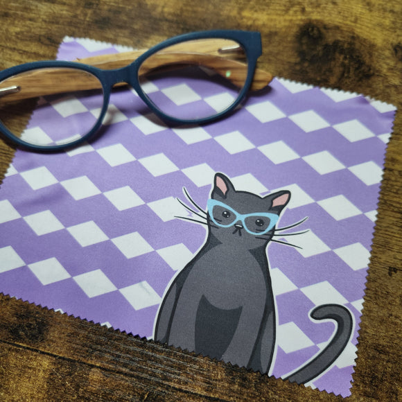 Gato Negro - Paño para lentes (hecho a pedido) 
