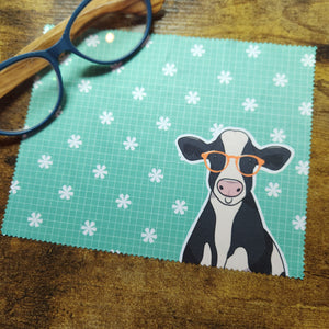 Black and White Cow - Lens Cloth (Made to Order)