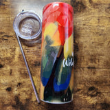 Macaw Feathers - Find me Where the Wild Things are - 20oz Tumbler (Made to Order)
