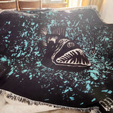 Angler Fish Black/Blue - Large Woven Blanket (Limited Run) (Pre Order)