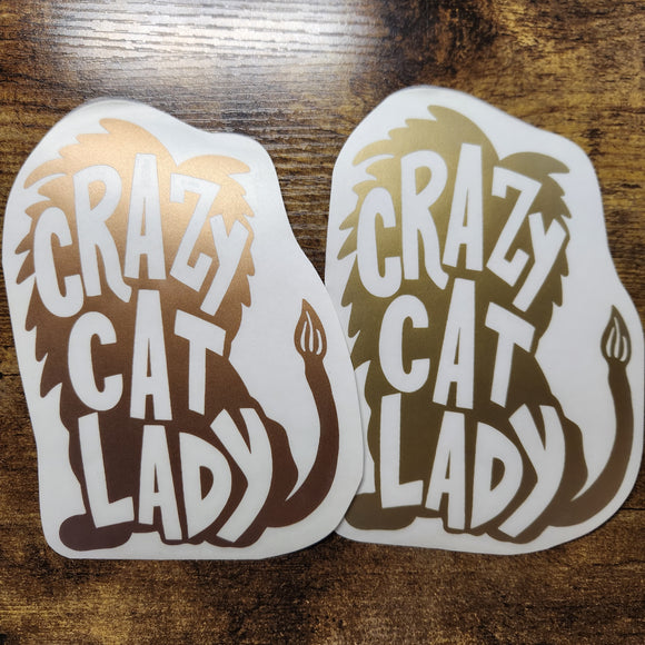 Crazy Cat Lady Lion - Vinyl Decal (Made to Order)