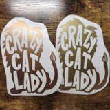 Crazy Cat Lady Lion - Calcomanía de vinilo (hecha a pedido)