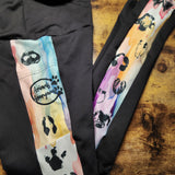 Hoofstock Prints Watercolor Splash and Black High Waisted Full Length Leggings (Pre Order)