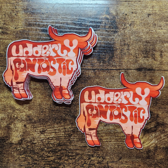 Udderly Fantastic - Highland Cow Sticker