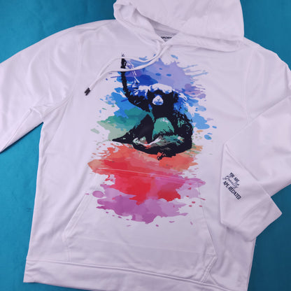 Siamang with Ape Hand Prints and Quote - Hoodie (Sublimation Print) (Pre order)