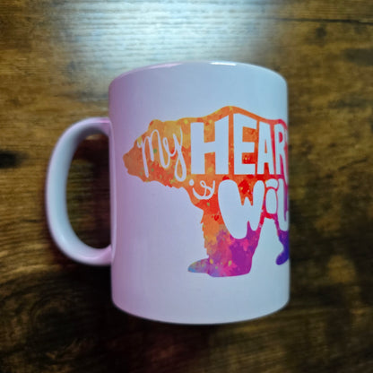 Taza Love Protect Conserve Bear Galaxy 11oz (hecha a pedido)