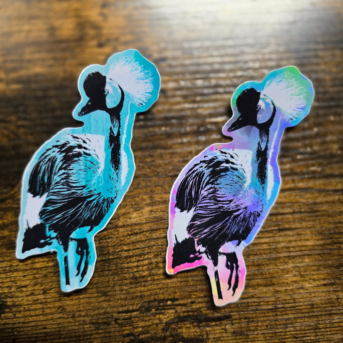 Crowned Crane - Sticker (2 color options)