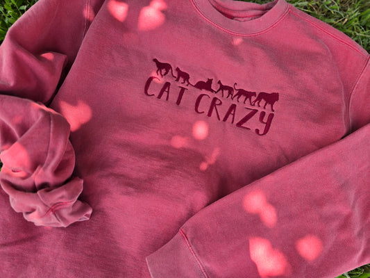 Cat Crazy on Comfort Color Crewneck