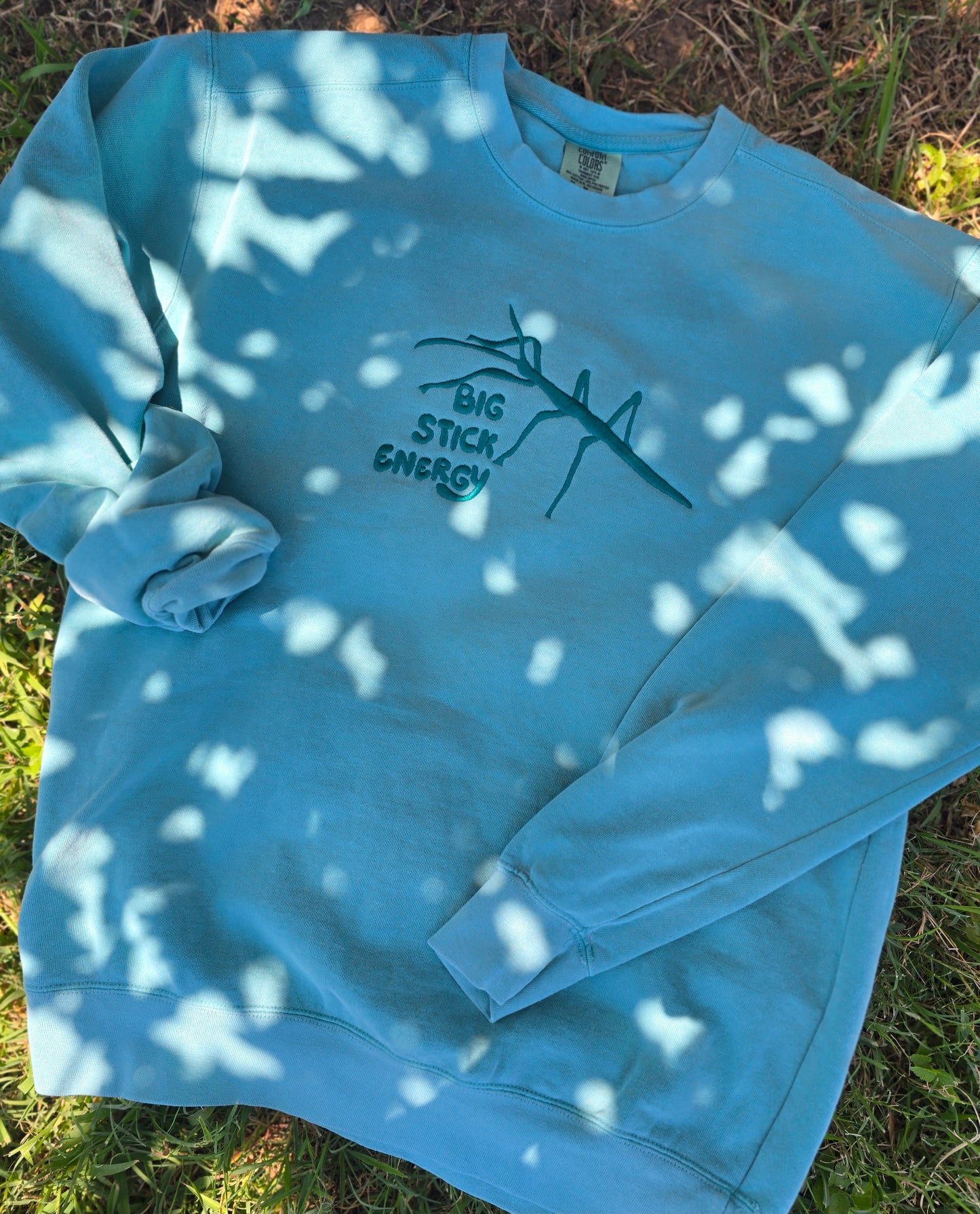 Big Stick Energy - Stick Bug Embroidery on Comfort Color