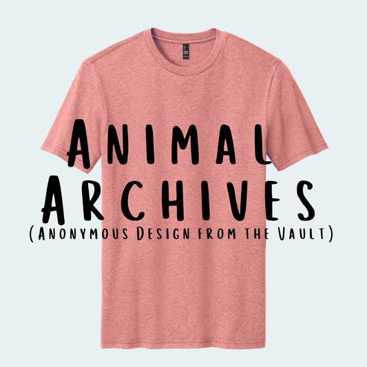 Animal Archives (Anonymous Design from the Vault) Unisex Tee