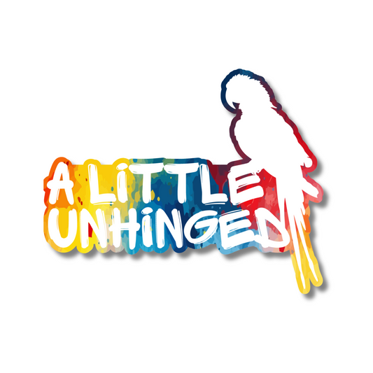 Macaw - A little Unhinged - Sticker