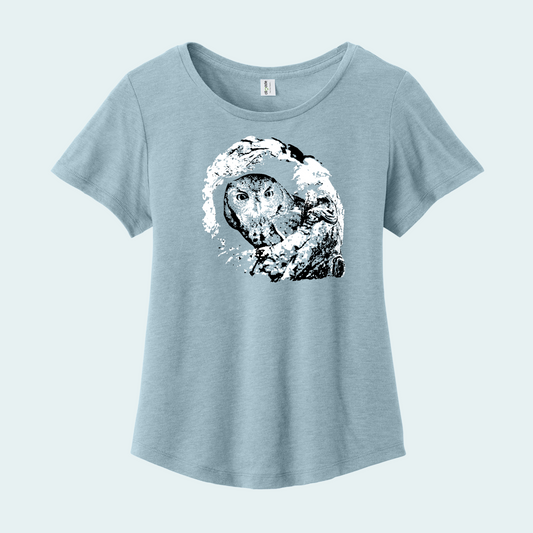 Sweet Pea - Eastern Screech Owl (Fundraiser) Women’s Relaxed Scoop Neck Tee