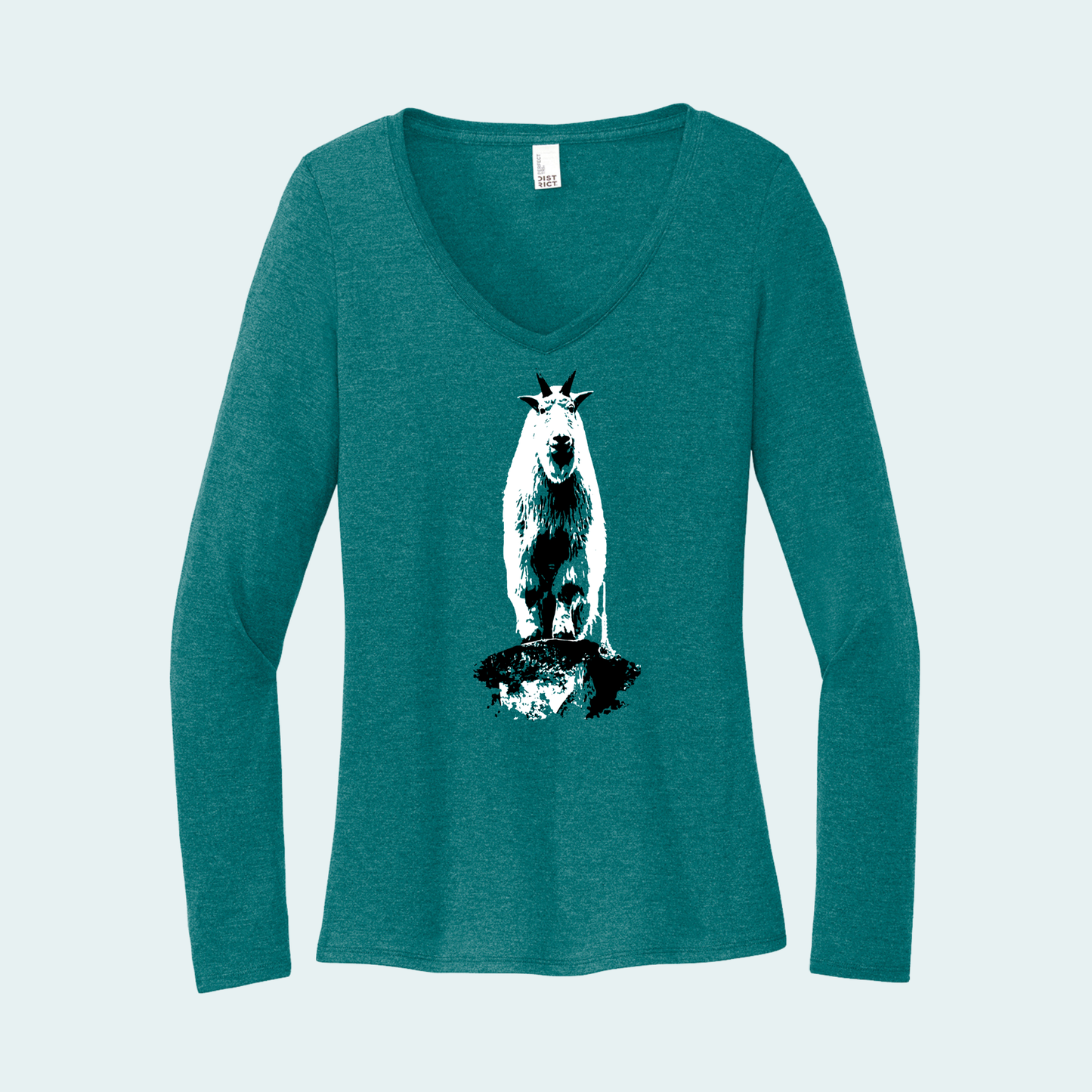 Mountain Goat (Limited Edition for December) Women's Long Sleeve V-Neck Tee
