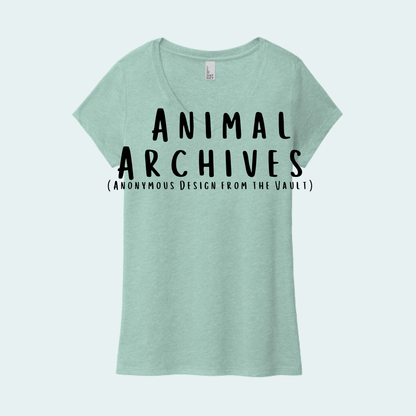 Animal Archives (Anonymous Design from the Vault) Women's V-Neck Tee