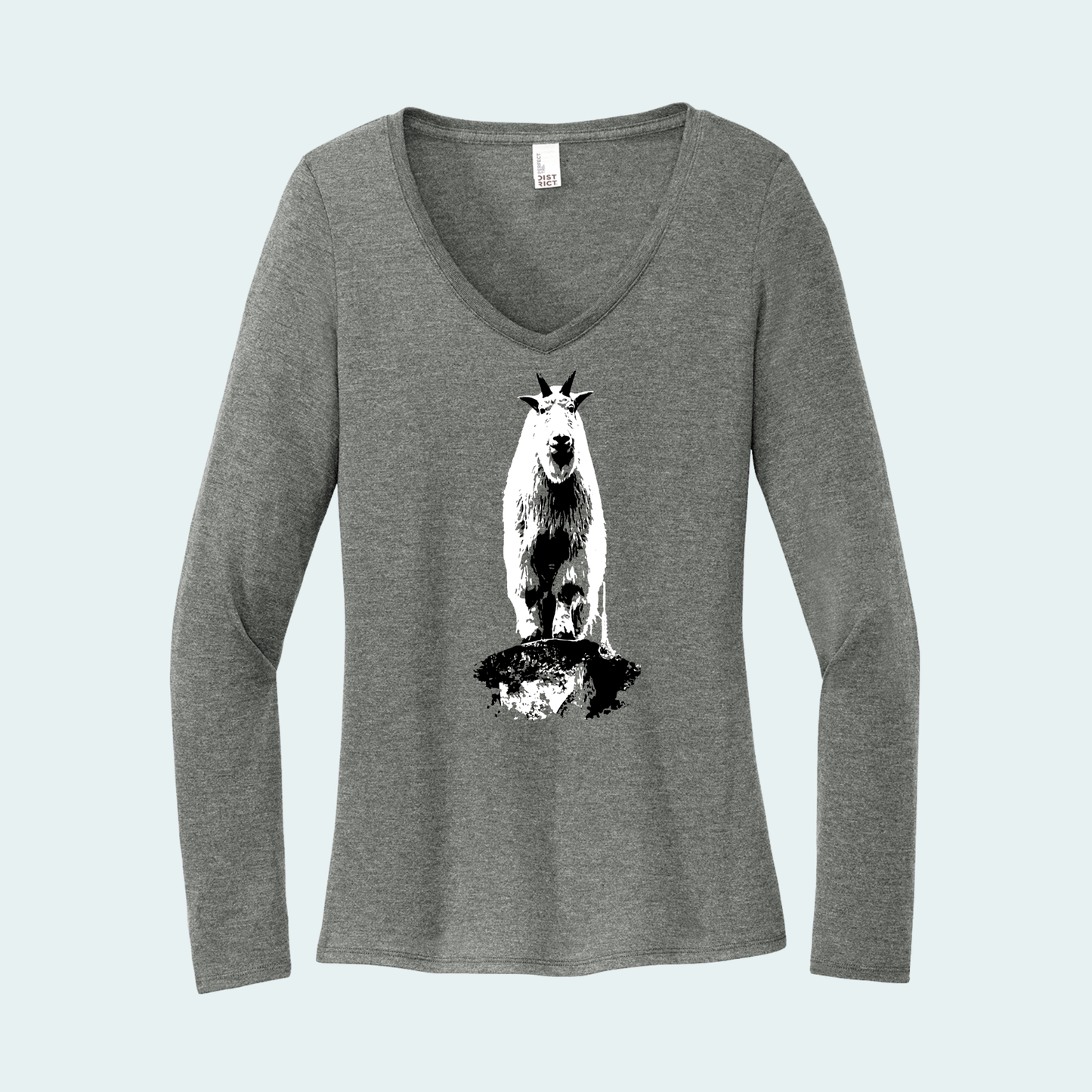 Mountain Goat (Limited Edition for December) Women's Long Sleeve V-Neck Tee