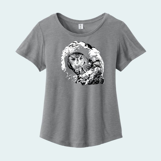 Sweet Pea - Eastern Screech Owl (Fundraiser) Women’s Relaxed Scoop Neck Tee